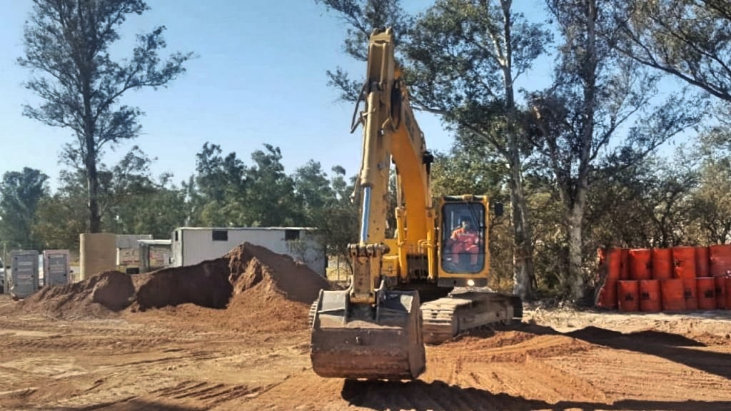 Avanza la obra de cloacas del sector sur