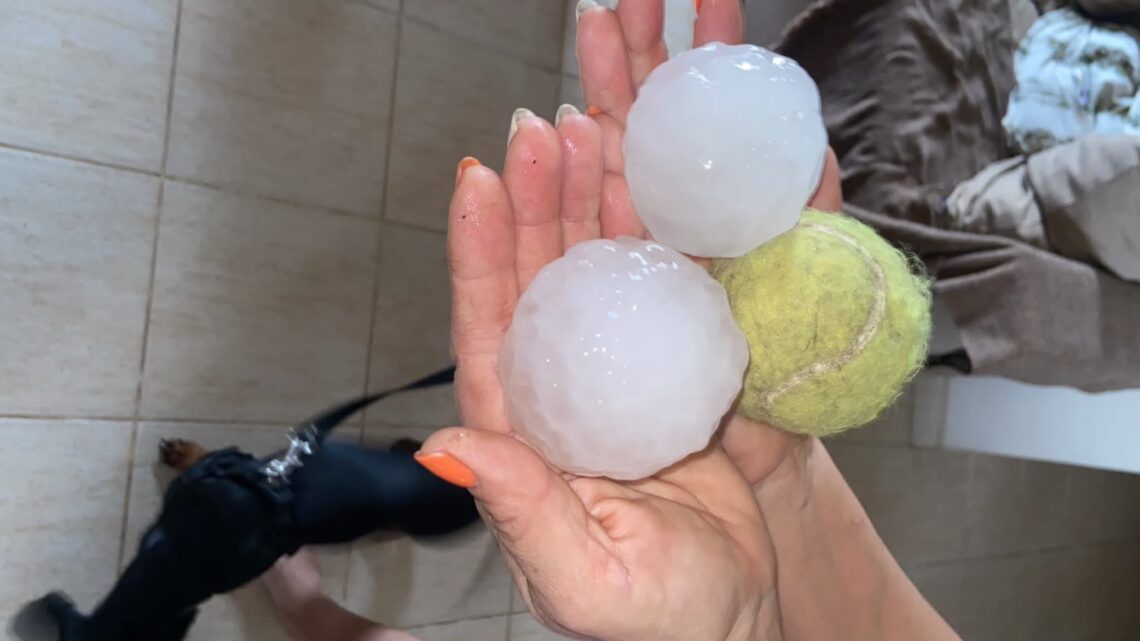 Granizada en La Francia: piedras del tamaño de una pelota de tenis causaron destrozos